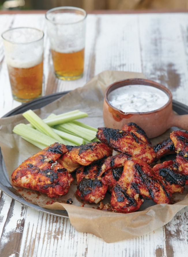 Spicy Chicken Wings with Blue Cheese Dip