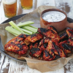 Spicy Chicken Wings with Blue Cheese Dip