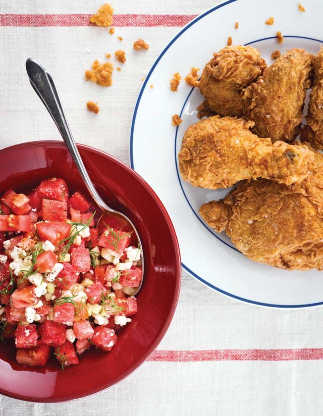 Michy’s Fried Chicken and Watermelon Salad