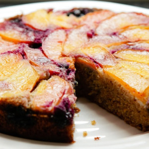 Nectarine, Blueberry and Buckwheat Cake