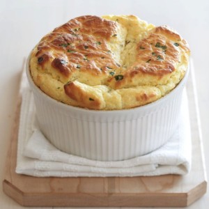 Goat Cheese Soufflé with Fresh Herbs