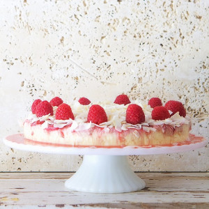 Coconut and Raspberry Flan
