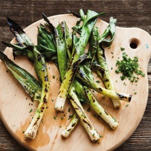 Grilled Baby Leeks with Chervil & Chives