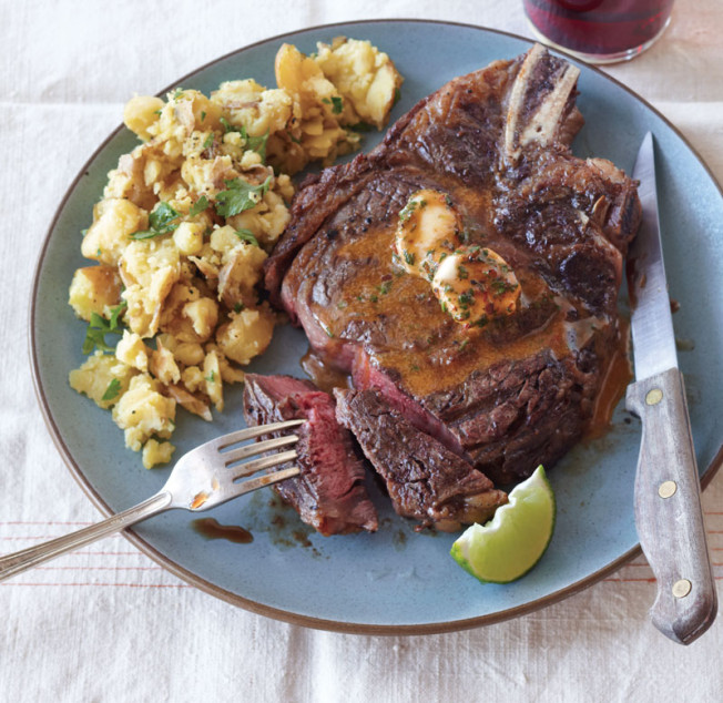 Grilled Rib Eye Steaks with Chipotle Butter