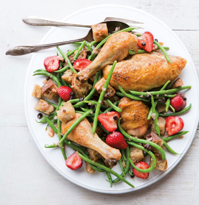 cropped-Roast-Chicken-&-Bread-Salad-with-Haricots-Verts-&-Strawberries-
