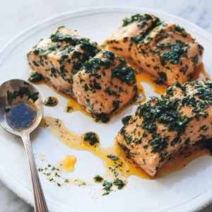 Steamed Salmon with Chermoula