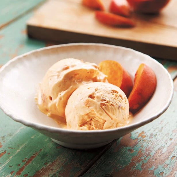 Homemade Peach Ice Cream Without Ice Cream Maker