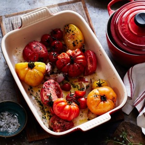 Roasted Heirloom Tomatoes with Garlic and Thyme