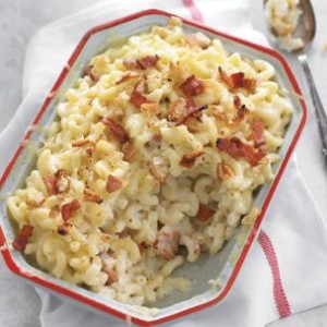 Macaroni with Farmhouse Cheddar and Bacon