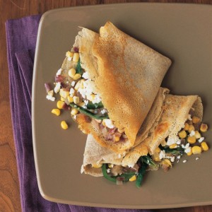 Buckwheat Crepes with Corn and Roasted Poblano Chiles