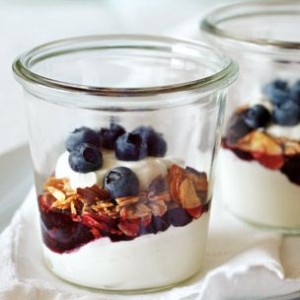 Yogurt Parfaits with Berry Jam & Granola