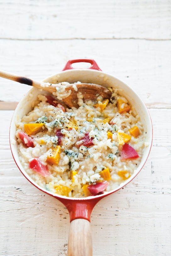 Golden Beet and Blue Cheese Risotto