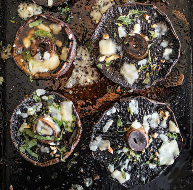 Portobello Mushrooms with Parmesan and Basil
