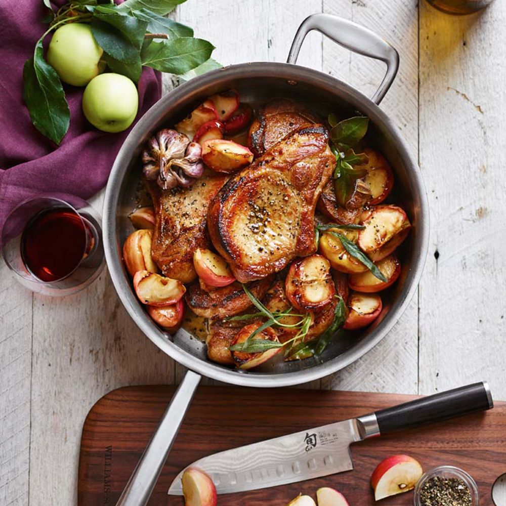 Pork Chops with Apples and Sage
