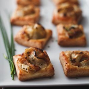 Caramelized Onion and Apple Tarts with Gruyere and Thyme
