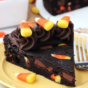 Candy Corn Chocolate Chip Cookie Cake