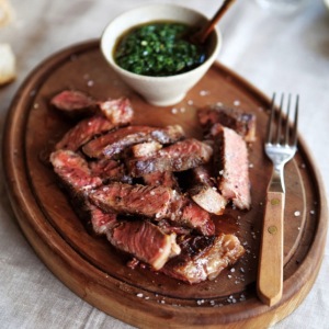 Grilled Steak with Charmoula