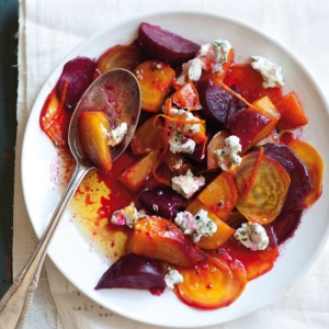 Roasted Beets with Orange and Herbed Goat Cheese