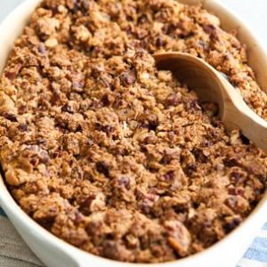 Sweet Potato Soufflé with Spiced Pecan Topping