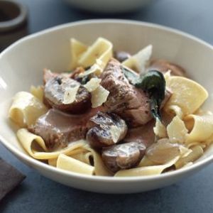 Roasted Pork Tenderloin with Pappardelle