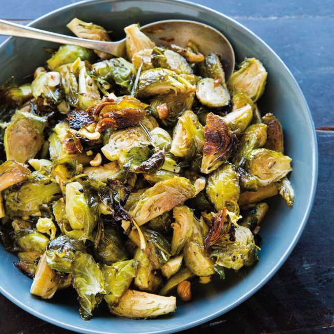 Brussels Sprouts with Honey, Rosemary and Walnuts