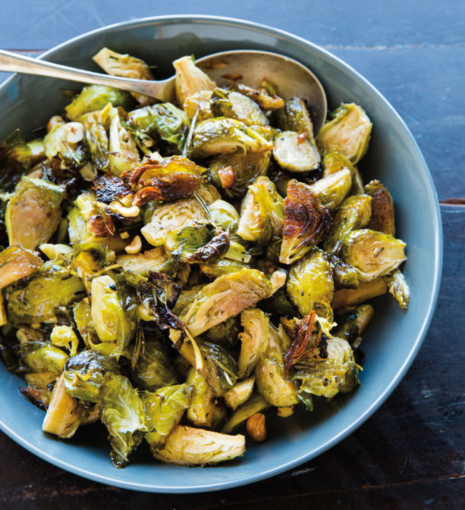 Brussels Sprouts with Honey, Rosemary and Hazelnuts