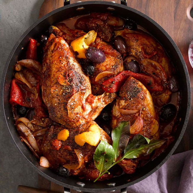 Braised Chicken with Olives and Orange