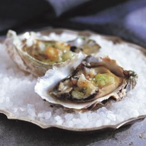 Oysters with a Garlic-Tarragon Crust