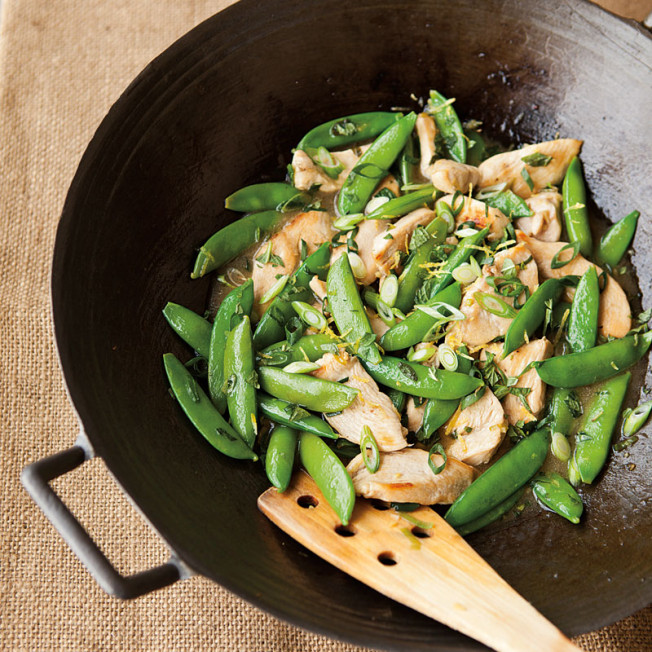 Stir-Fried Chicken with Sugar Snap Peas and Lemon