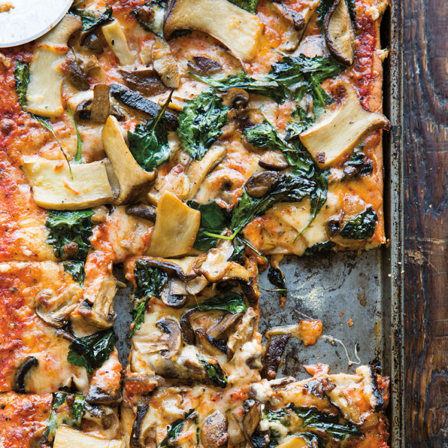 Wild Mushroom, Kale and Fontina Pizza