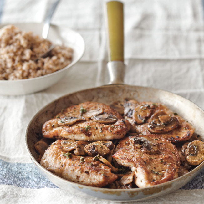 Turkey Cutlets with Mushrooms and Marsala