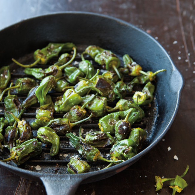 Grilled Padrón Peppers with Sea Salt