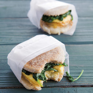Egg Sandwiches with Wilted Spinach