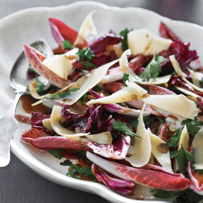 Radicchio and Endive with Aged Gouda and Red Wine Vinaigrette