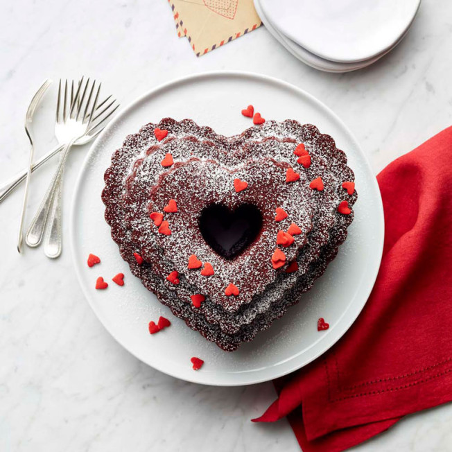 HeartShaped Red Velvet Bundt Cake WilliamsSonoma Taste
