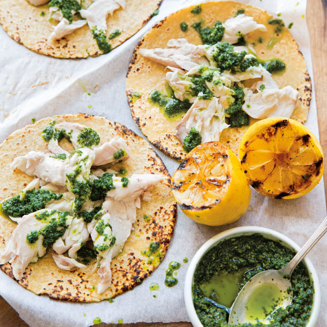 Grilled Red Snapper Tacos with Chimichurri