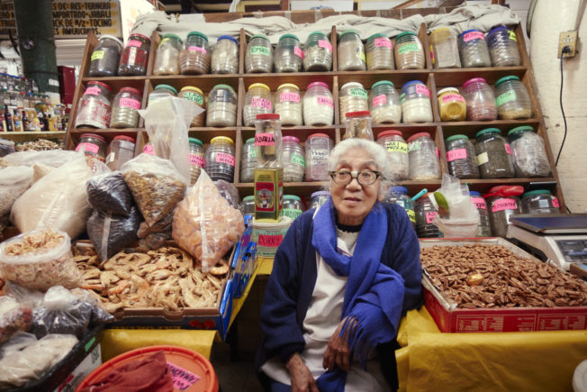Olivetta, in Mercado San Juan, sells chiles, nuts, mole paste and other ingredients. 