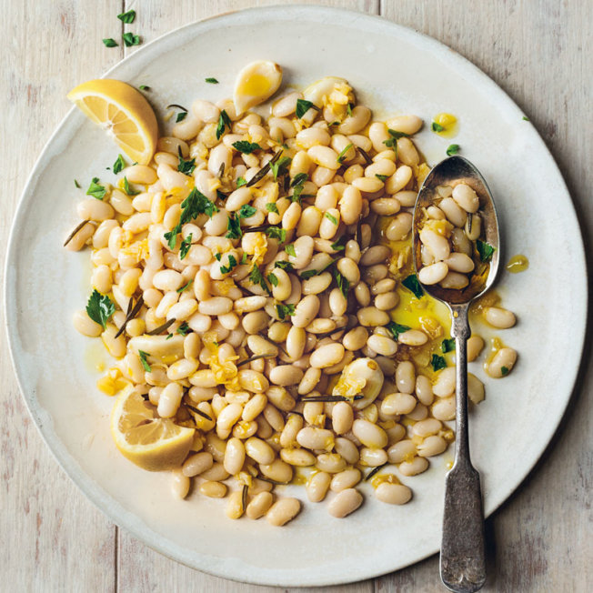 White Beans with Lemon and Rosemary