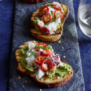 Dungeness Crab Toast with Avocado