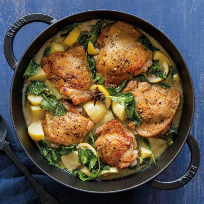 Coconut-Braised Chicken Thighs with Lemongrass
