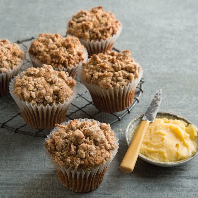 Spiced Apple Muffins with Honey Butter