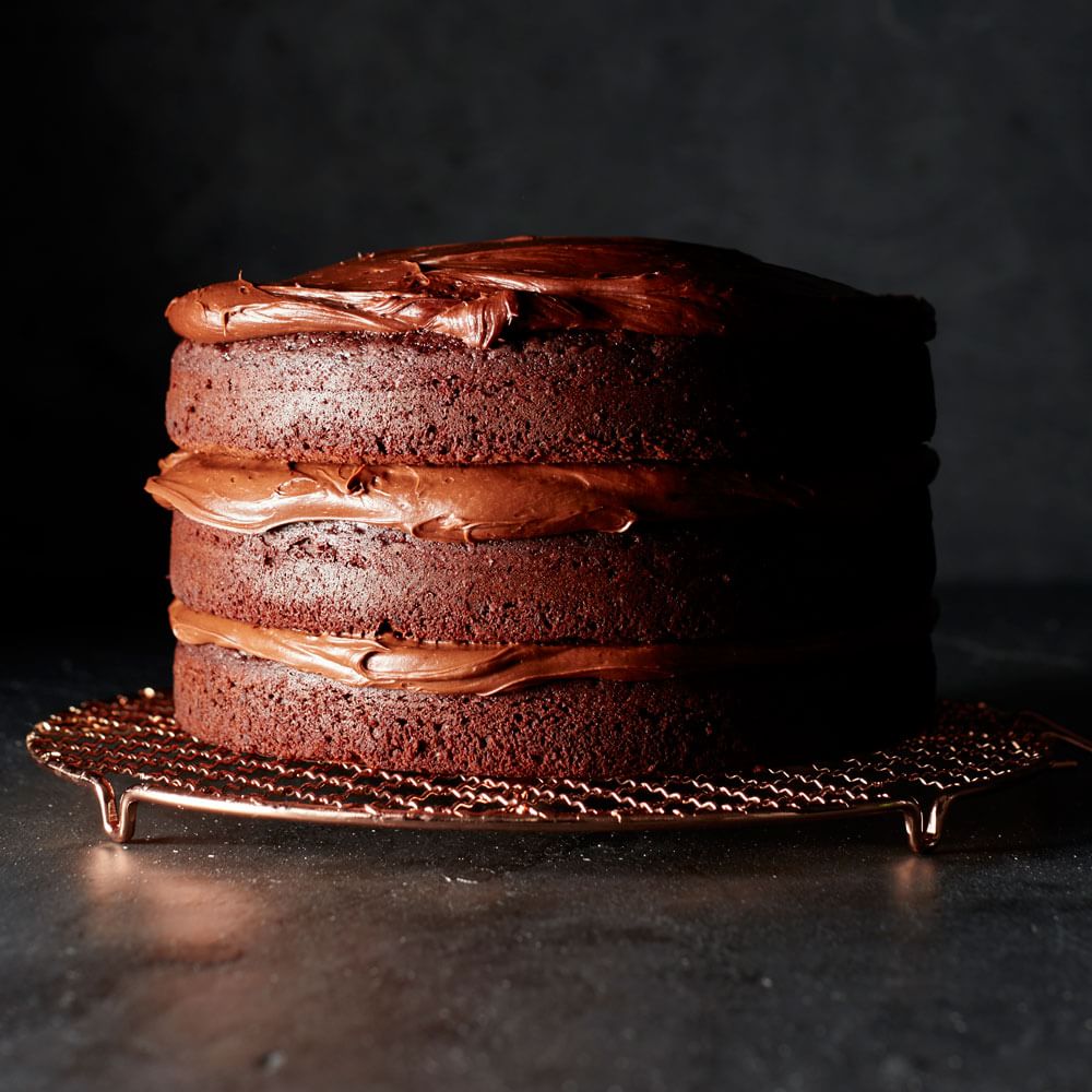 double chocolate layer cake