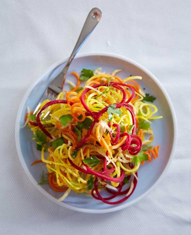 Beet Fennel Carrot Spiralizer Salad