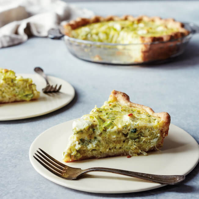 Quiche with Leeks, Goat Cheese and Fresh Herbs