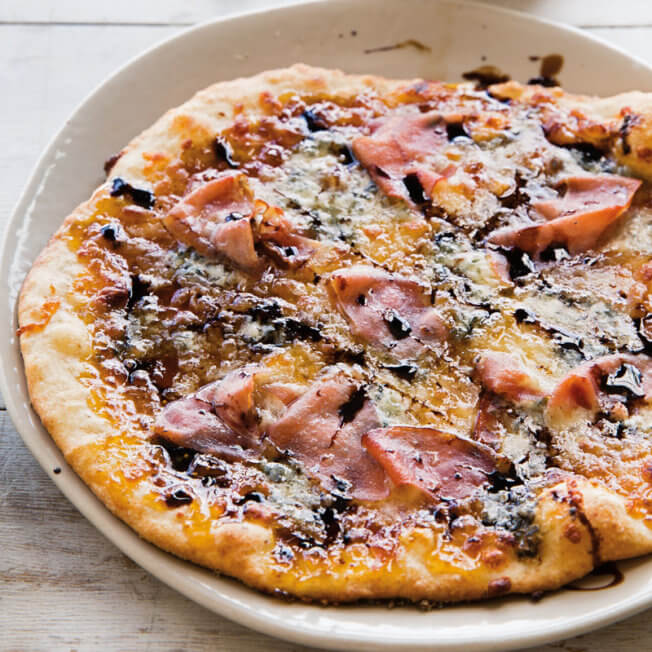 Fig Jam, Gorgonzola and Prosciutto Pizza