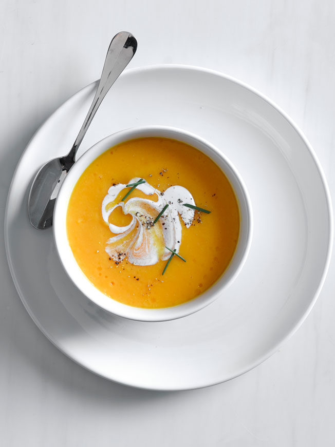 Carrot-Coconut Soup with Fresh Ginger