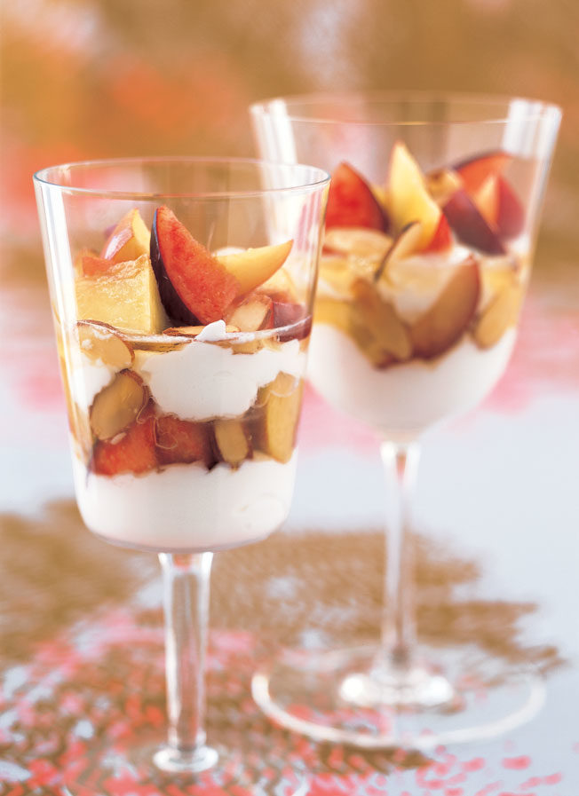 Yogurt Parfaits with Fresh Fruit & Honey