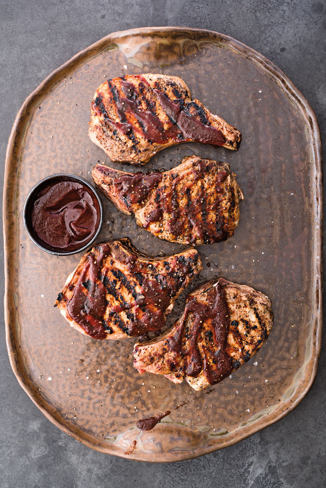 Pork Chops with Chipotle Rye Barbecue Sauce | Williams Sonoma Taste