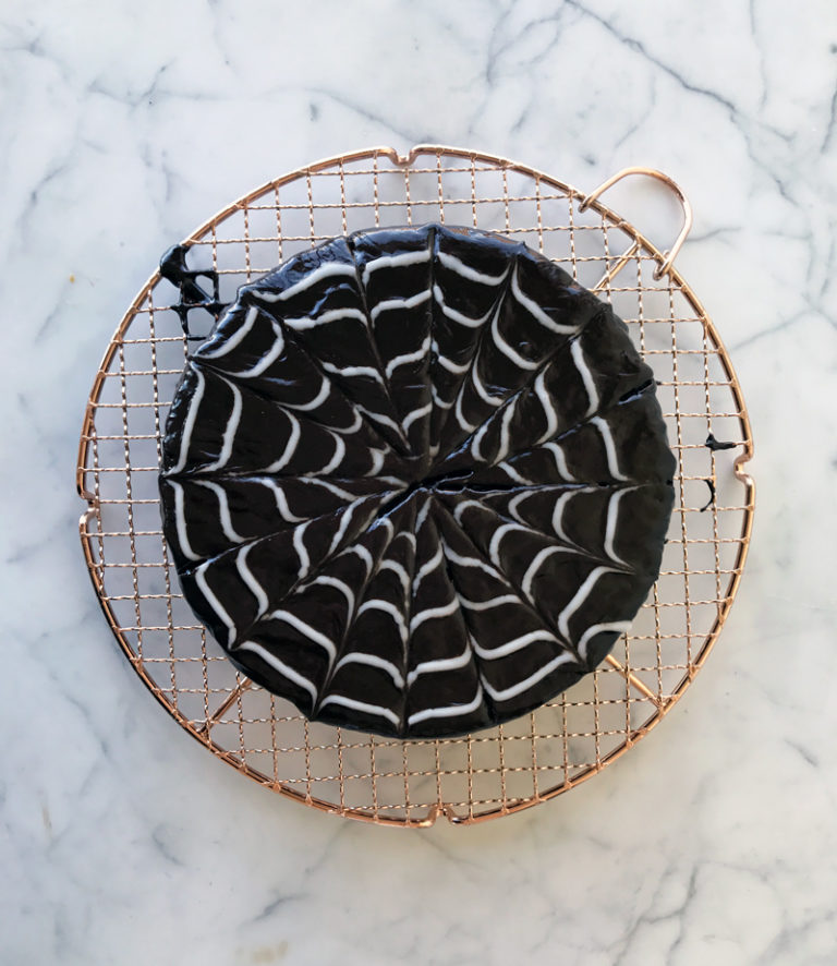 Spiderweb Icing Design on Cake | Williams Sonoma Taste