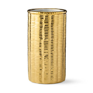 AERIN Gold Ceramic Basketweave Vase